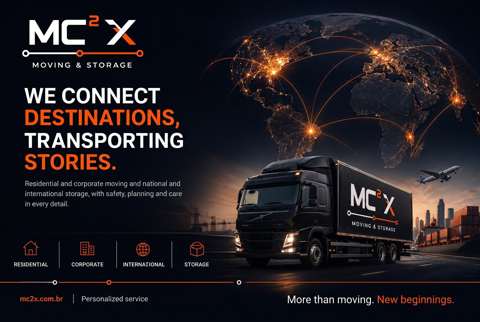 MC²X Moving & Storage, Connecting destinations, transporting stories
