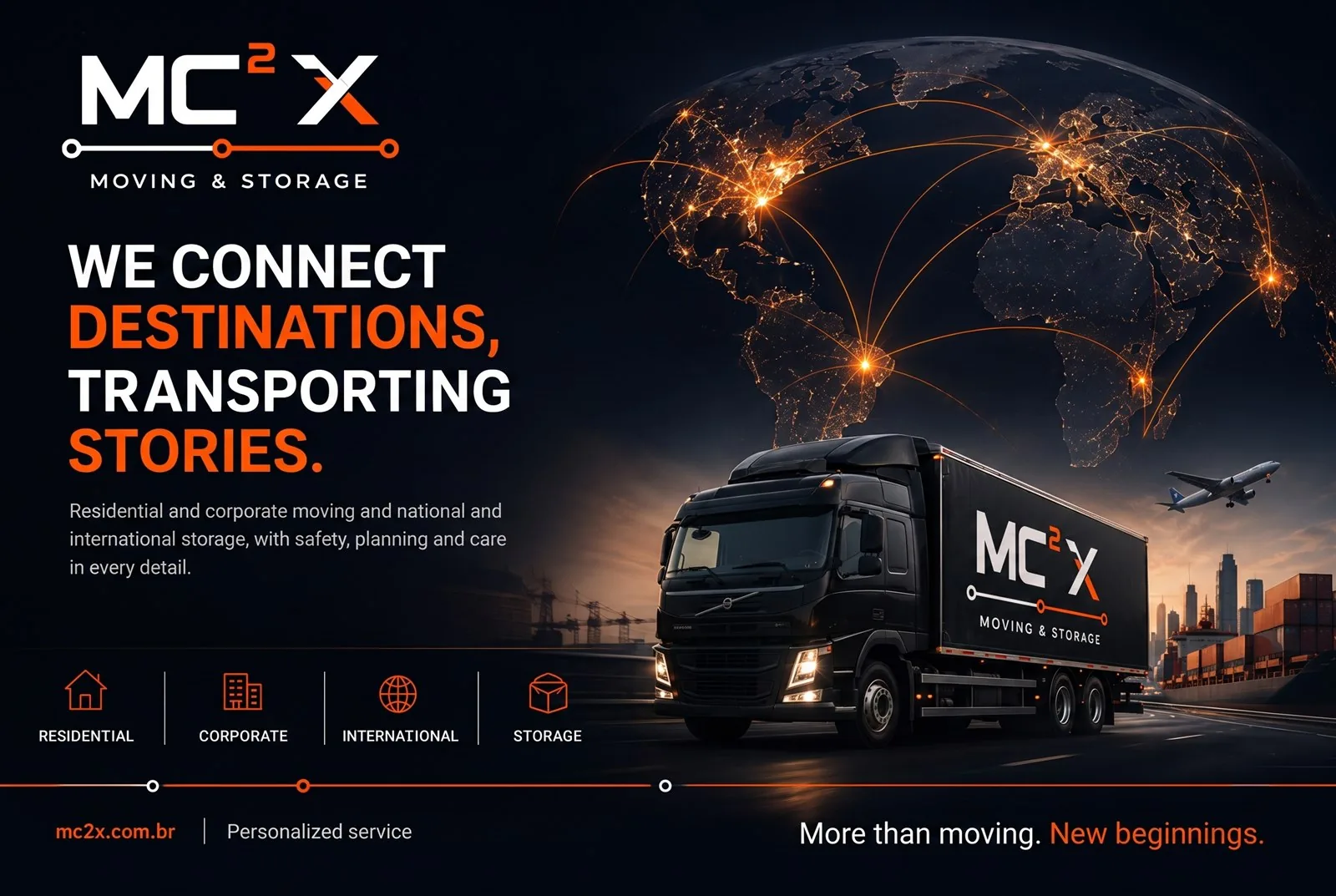 MC²X Moving & Storage, Connecting destinations, transporting stories